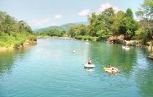 Tubing down the Namsong River